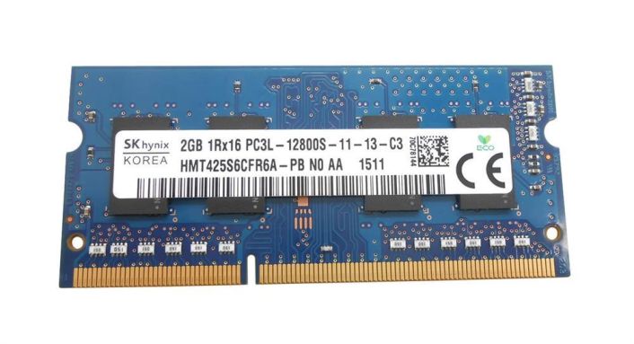 HMT425S6CFR6A-PBN0-AA Hynix 2GB PC3-12800 DDR3-1600MHz non-ECC Unbuffered CL11 204-Pin SoDimm 1.35V Low Voltage Single Rank Memory Module