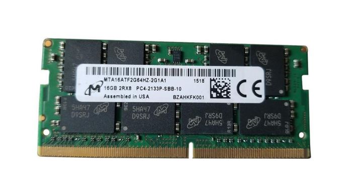 MTA16ATF2G64HZ Micron 16GB PC4-17000 DDR4-2133MHz non-ECC Unbuffered CL15 260-Pin SoDimm 1.2V Dual Rank Memory Module