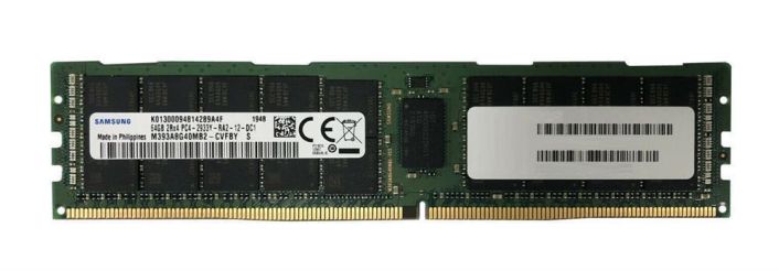 M393A8G40AB2-CVF-HP-1 Samsung 64GB PC4-23400 DDR4-2933MHz Registered ECC CL21 288-Pin DIMM 1.2V Dual Rank Memory Module