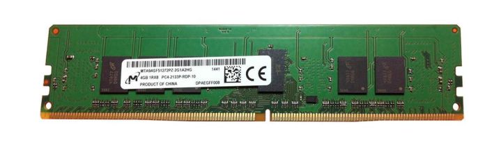 MTA9ASF51272PZ-2G1A2HG Micron 4GB PC4-17000 DDR4-2133MHz Registered ECC CL15 288-Pin DIMM 1.2V Single Rank Memory Module