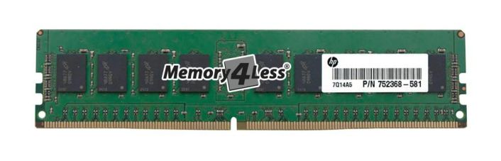752368-581 HP 8GB PC4-17000 DDR4-2133MHz Registered ECC CL15 288-Pin DIMM 1.2V Single Rank Memory Module
