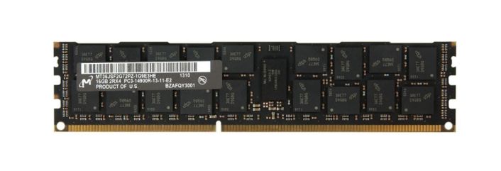MT36JSF2G72PZ-1G9E3HE Micron 16GB PC3-14900 DDR3-1866MHz ECC Registered CL13 240-Pin DIMM Dual Rank Memory Module