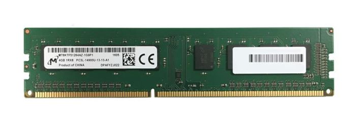 MT8KTF51264AZ-1G9 Micron 4GB PC3-14900 DDR3-1866MHz non-ECC Unbuffered CL13 240-Pin DIMM Single Rank 1.35V Low Voltage Memory Module