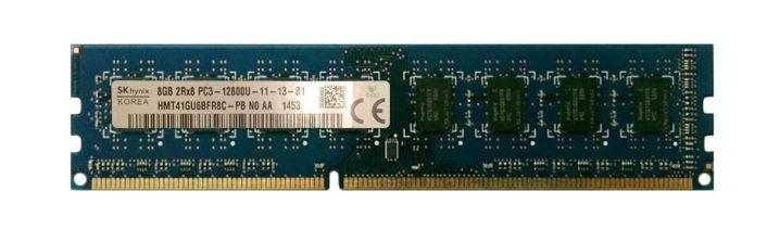 HMT41GU6BFR8C-PB Hynix 8GB PC3-12800 DDR3-1600MHz non-ECC Unbuffered CL11 240-Pin DIMM Dual Rank Memory Module