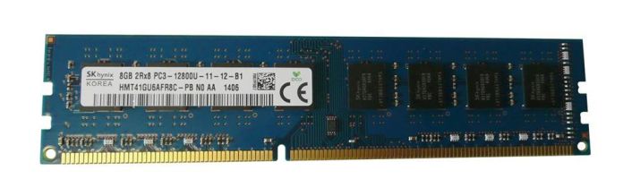HMT41GU6AFR8C-PBN0 Hynix 8GB PC3-12800 DDR3-1600MHz non-ECC Unbuffered CL11 240-Pin DIMM Dual Rank Memory Module