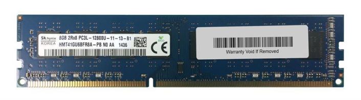 HMT41GU6BFR8A-PBN0-AA Hynix 8GB PC3-12800 DDR3-1600MHz non-ECC Unbuffered CL11 240-Pin DIMM 1.35V Low Voltage Dual Rank Memory Module