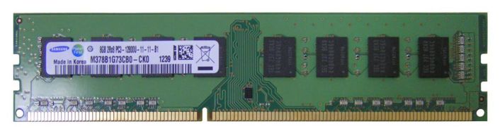 M378B1G73CB0-CK0 Samsung 8GB PC3-12800 DDR3-1600MHz non-ECC Unbuffered CL11 240-Pin DIMM Dual Rank Memory Module