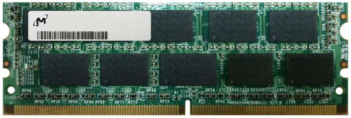 MT18JSF51272AKZ-1G4K1 Micron 4GB PC3-10600 DDR3-1333MHz ECC Unbuffered CL9 244-Pin Mini-DIMM Dual Rank Memory Module