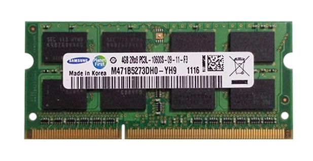 M471B5273DH0-YH9 Samsung 4GB PC3-10600 DDR3-1333MHz non-ECC Unbuffered CL9 204-Pin SoDimm 1.35V Low Voltage Dual Rank Memory Module