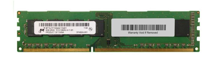 MT16JTF1G64AZ-1G4 Micron 8GB PC3-10600 DDR3-1333MHz non-ECC Unbuffered CL9 240-Pin DIMM Dual Rank Memory Module