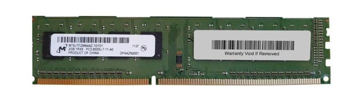 MT8JTF25664AZ-1G1D1 Micron 2GB PC3-8500 DDR3-1066MHz non-ECC Unbuffered CL7 240-Pin DIMM Single Rank Memory Module