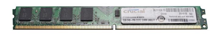 CT25664AA800.M16VFH Crucial 2GB PC2-6400 DDR2-800MHz non-ECC Unbuffered CL6 240-Pin DIMM Dual Rank Memory Module