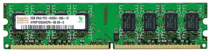 HYMP125U64CP8-S6-AB-C Hynix 2GB PC2-6400 DDR2-800MHz non-ECC Unbuffered CL5 240-Pin DIMM Dual Rank Memory Module
