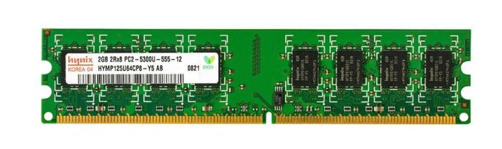 HYMP125U64CP8 Hynix 2GB PC2-5300 DDR2-667MHz non-ECC Unbuffered CL5 240-Pin DIMM Dual Rank Memory Module