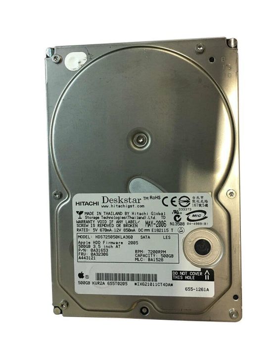 655T0205 Apple 500GB 7200RPM SATA 3Gbps 16MB Cache 3.5-inch Internal Hard Drive