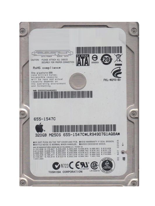 655-1547C Apple 320GB 5400RPM SATA 3Gbps 8MB Cache 2.5-inch Internal Hard Drive