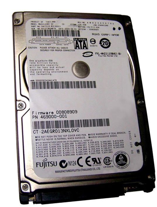 MHZ2120BH Fujitsu Mobile 120GB 5400RPM SATA 3Gbps 8MB Cache 2.5-inch Internal Hard Drive