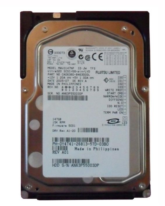 MAU3147NP Fujitsu Enterprise 147GB 15000RPM Ultra-320 SCSI 68-Pin 8MB Cache 3.5-inch Internal Hard Drive