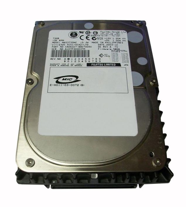MAS3735NC Fujitsu Enterprise 73GB 15000RPM Ultra-320 SCSI 80-Pin Hot Swap 8MB Cache 3.5-inch Internal Hard Drive