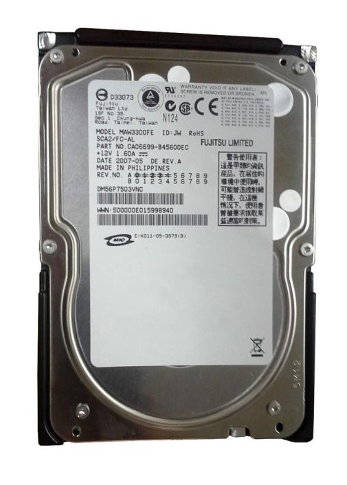 MAW3300FE Fujitsu Enterprise 300GB 10000RPM Fibre Channel 2Gbps 8MB Cache 3.5-inch Internal Hard Drive