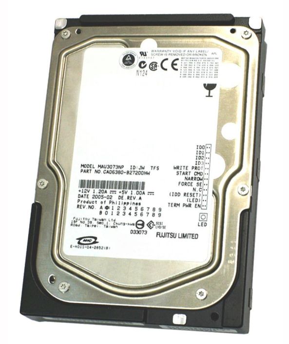 MAU3073NP Fujitsu Enterprise 73.5GB 15000RPM Ultra-320 SCSI 68-Pin 8MB Cache 3.5-inch Internal Hard Drive
