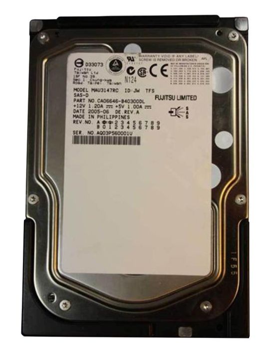 MAU3147RC Fujitsu Enterprise 147GB 15000RPM SAS 3Gbps 8MB Cache 3.5-inch Internal Hard Drive