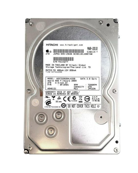 HUA722020ALA330 HGST Hitachi Ultrastar A7K2000 2TB 7200RPM SATA 3Gbps 32MB Cache 3.5-inch Internal Hard Drive