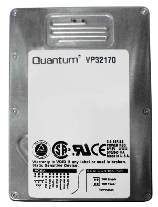SA21S Quantum Saturn 2.1GB 5400RPM Fast SCSI 50-Pin 512KB Cache 3.5-inch Internal Hard Drive
