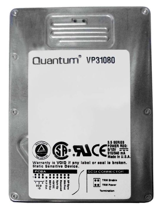 SA10S Quantum Saturn 1.08GB 5400RPM Fast SCSI 50-Pin 512KB Cache 3.5-inch Internal Hard Drive