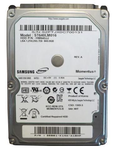 HM640JJ Samsung Spinpoint MP4 640GB 7200RPM SATA 3Gbps 16MB Cache 2.5-inch Internal Hard Drive