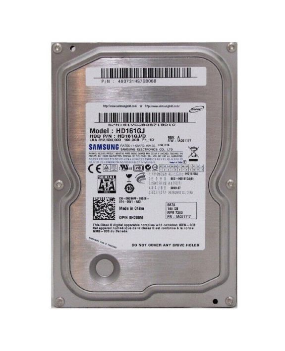 HD160GJ Samsung Spinpoint F1 160GB 7200RPM SATA 3Gbps 8MB Cache 3.5-inch Internal Hard Drive