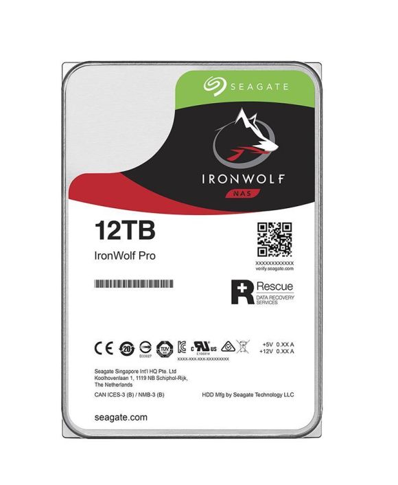 ST12000NEA008 Seagate IronWolf Pro 12TB 7200RPM SATA 6Gbps 256MB Cache (512e) 3.5-inch Internal Hard Drive