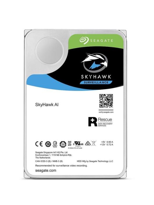 ST8000VE0004 Seagate SkyHawk AI 8TB 7200RPM SATA 6Gbps 256MB Cache (512e) 3.5-inch Internal Hard Drive