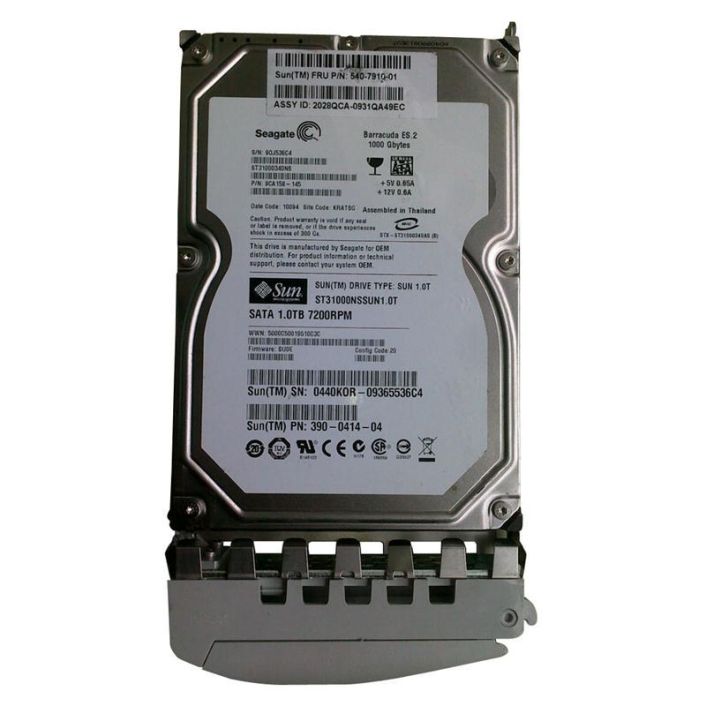 540-7910-N Sun 1TB 7200RPM SATA 3Gbps 32MB Cache 3.5-inch Internal Hard Drive