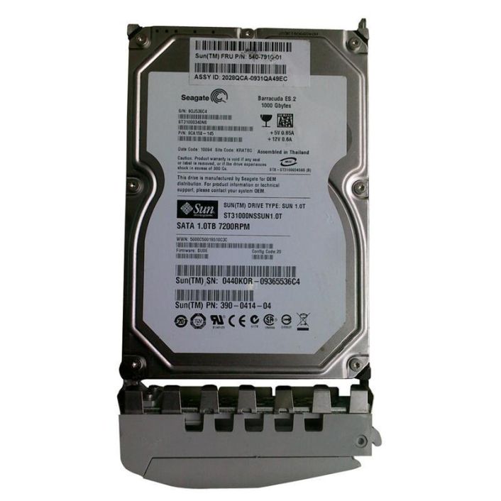 390-0414-N Sun 1TB 7200RPM SATA 3Gbps 32MB Cache 3.5-inch Internal Hard Drive