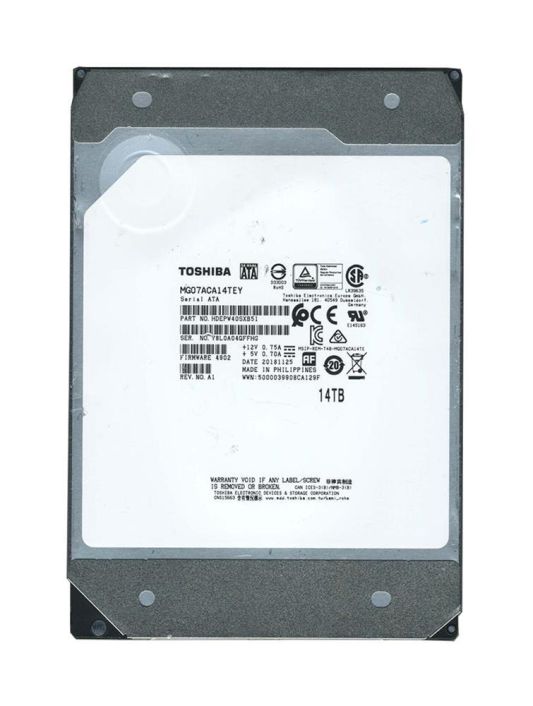 HDWG21EUZSVA Toshiba N300 14TB 7200RPM SATA 6Gbps 256MB Cache (512e) 3.5-inch Internal Hard Drive