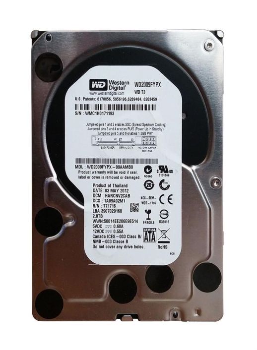 WD2009FYPX Western Digital RE4-GP 2TB 5400RPM SATA 6Gbps 64MB Cache 3.5-inch Internal Hard Drive