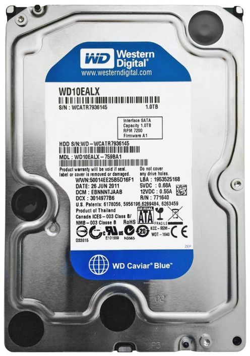 WD10EALX Western Digital Caviar Blue 1TB 7200RPM SATA 6Gbps 32MB Cache 3.5-inch Internal Hard Drive