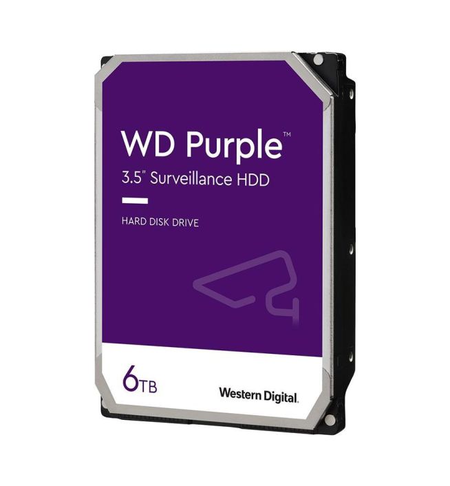 WD63PURZ Western Digital Purple 6TB 5640RPM SATA 6Gbps 256MB Cache (512e) 3.5-inch Internal Hard Drive