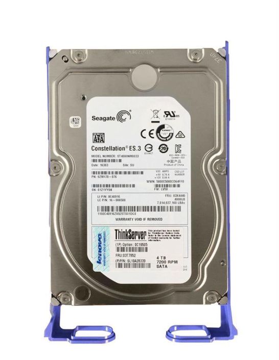 0C19505-06 Lenovo 4TB 7200RPM SATA 6Gbps 128MB Cache 3.5-inch Internal Hard Drive for ThinkServer