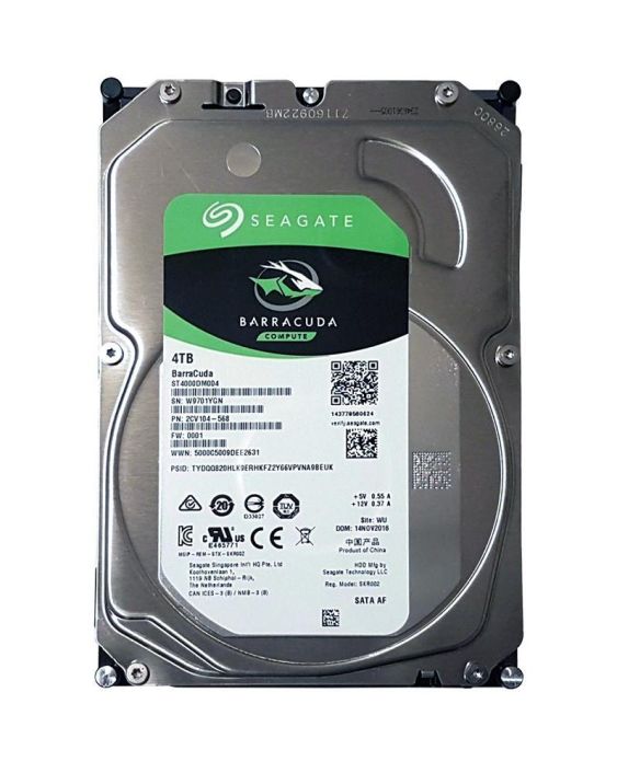 2CV104-568 Seagate Barracuda 4TB 7200RPM SATA 6Gbps 64MB Cache 3.5-inch Internal Hard Drive
