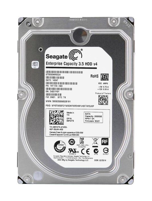 1HT170-500 Seagate Enterprise 5TB 7200RPM SATA 6Gbps 128MB Cache 3.5-inch Internal Hard Drive