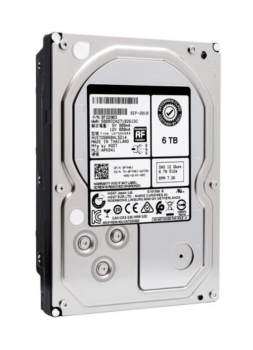 0F22903 HGST Hitachi Ultrastar 7K6000 6TB 7200RPM SAS 12Gbps 128MB Cache (SE / 512e) 3.5-inch Internal Hard Drive