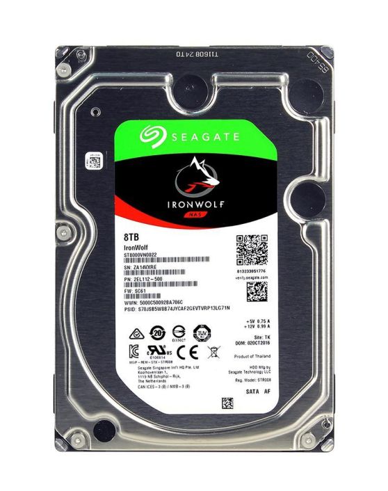 2EL112-500 Seagate IronWolf 8TB 7200RPM SATA 6Gbps 256MB Cache 3.5-inch Internal Hard Drive