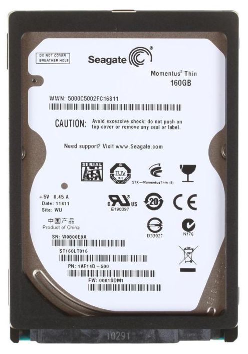 ST160LT016 Seagate Momentus 7200.4 160GB 7200RPM SATA 3Gbps 16MB Cache 2.5-inch Internal Hard Drive