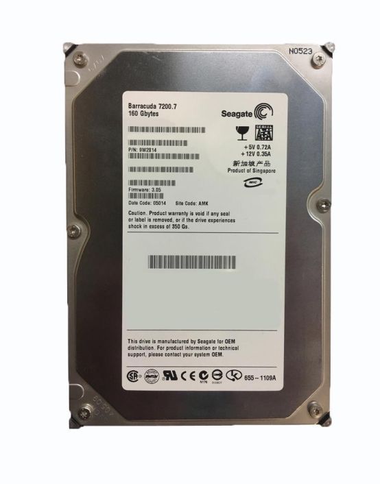 9W2814-140 Seagate Barracuda 7200.7 160GB 7200RPM SATA 1.5Gbps 8MB Cache 3.5-inch Internal Hard Drive