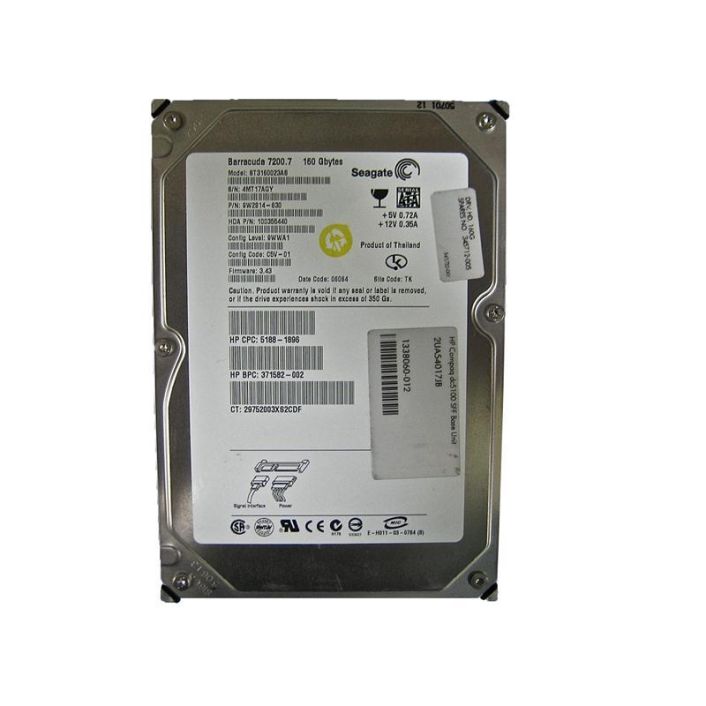 12066-35001 HP 160GB 7200RPM SATA 1.5Gbps 3.5-inch Internal Hard Drive