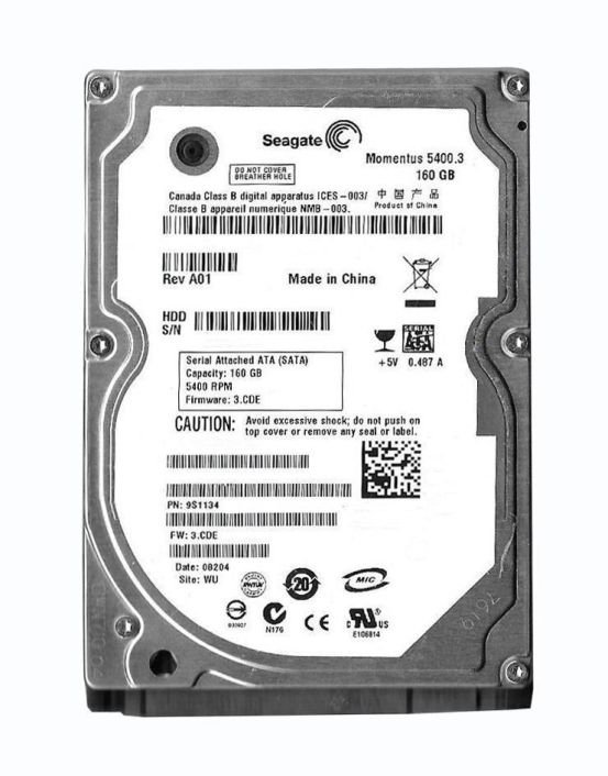 9S1134-032 Seagate Momentus 5400.3 160GB 5400RPM SATA 1.5Gbps 8MB Cache 2.5-inch Internal Hard Drive