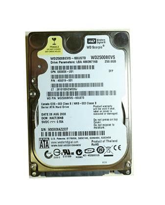 WD2500BEVT-60UST0 Western Digital Scorpio Blue 250GB 5400RPM SATA 3Gbps 8MB Cache 2.5-inch Internal Hard Drive