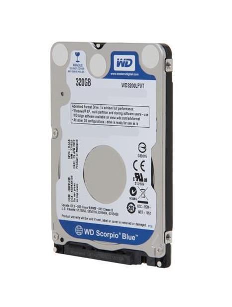 WD2500LPVT-00G33T Western Digital Scorpio Blue 250GB 5400RPM SATA 3Gbps 8MB Cache 2.5-inch Internal Hard Drive